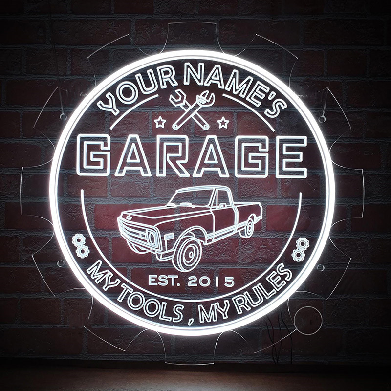 Custom Car Photo Garage Neon Sign